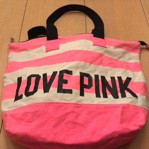 Pink zipper tote